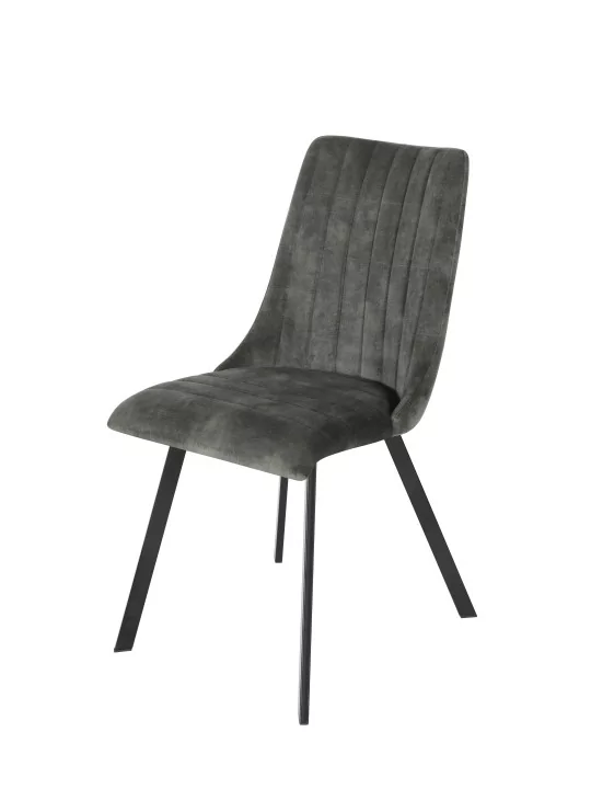 Chaise de Salle à Manger à Surpiqûres | Chaise Moderne en Tissu Tex...