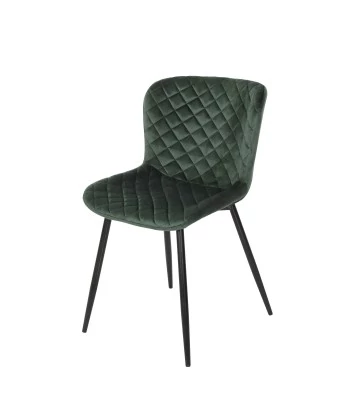 TESSA Chaise de Salle à Manger Matelassée | Chaise en Velours Vert ...