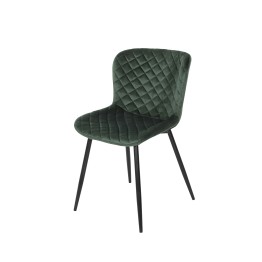 TESSA Chaise de Salle à Manger Matelassée | Chaise en Velours Vert ...