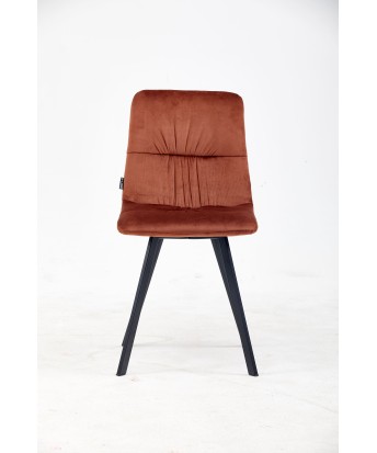 Pleated Back Dining Chair | Elegant Velvet Chair in Terracotta | Bl...
