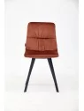 Pleated Back Dining Chair | Elegant Velvet Chair in Terracotta | Bl...