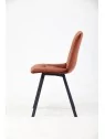 CANDY Chaise de Salle à Manger Plissée | Chaise en Velours Terracot...