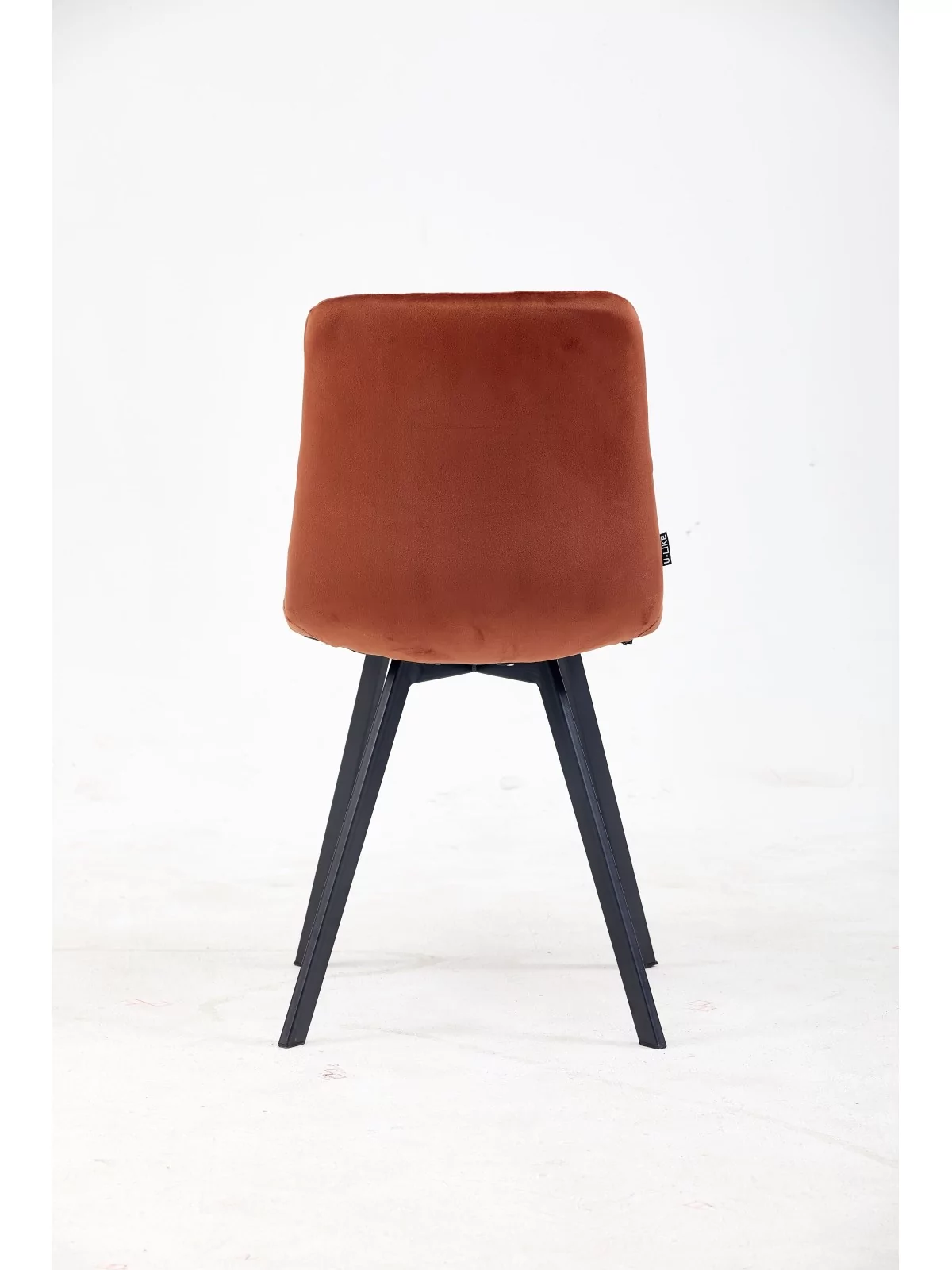 Pleated Back Dining Chair | Elegant Velvet Chair in Terracotta | Bl...