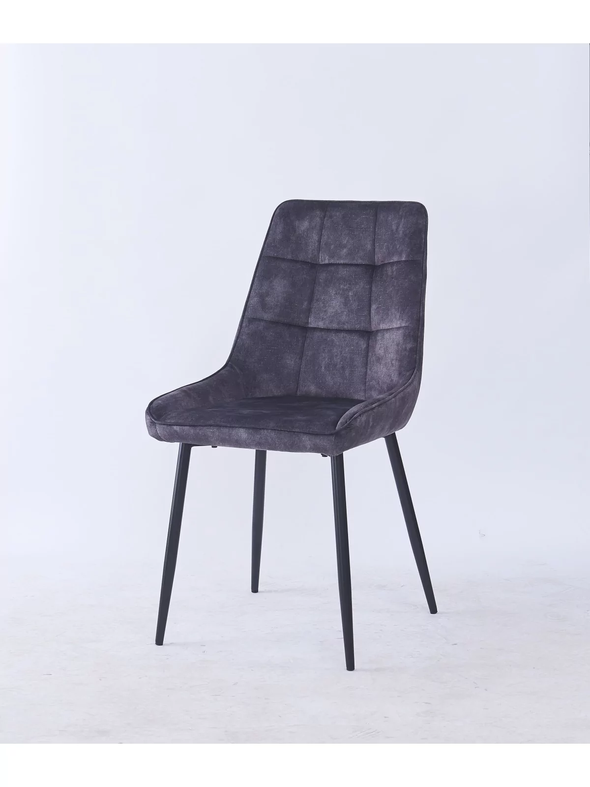 Chaise de Salle à Manger Matelassée | Chaise Moderne en Velours Gri...