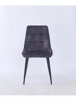 Chaise de Salle à Manger Matelassée | Chaise Moderne en Velours Gri...