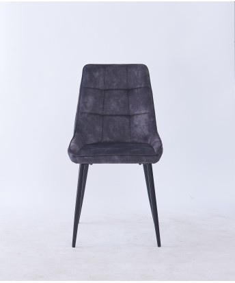 Chaise de Salle à Manger Matelassée | Chaise Moderne en Velours Gri...