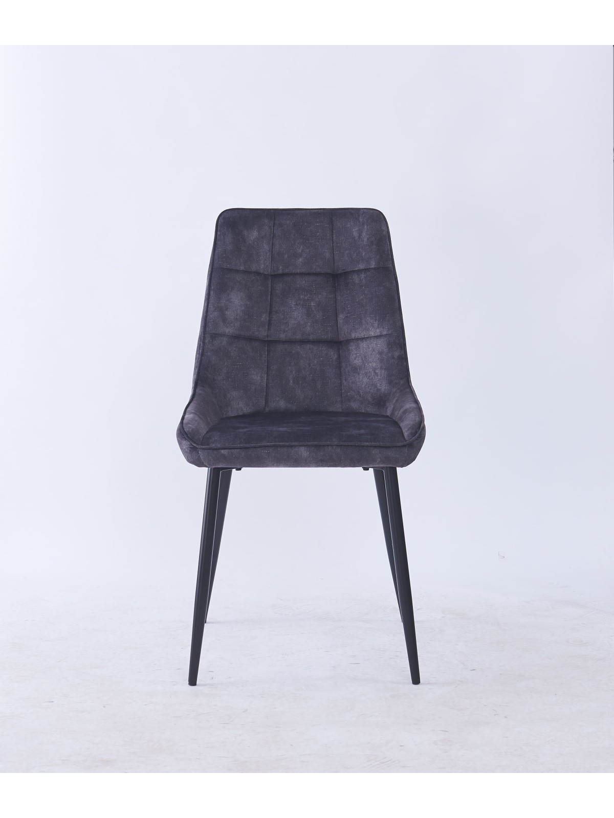 Chaise de Salle à Manger Matelassée | Chaise Moderne en Velours Gri...