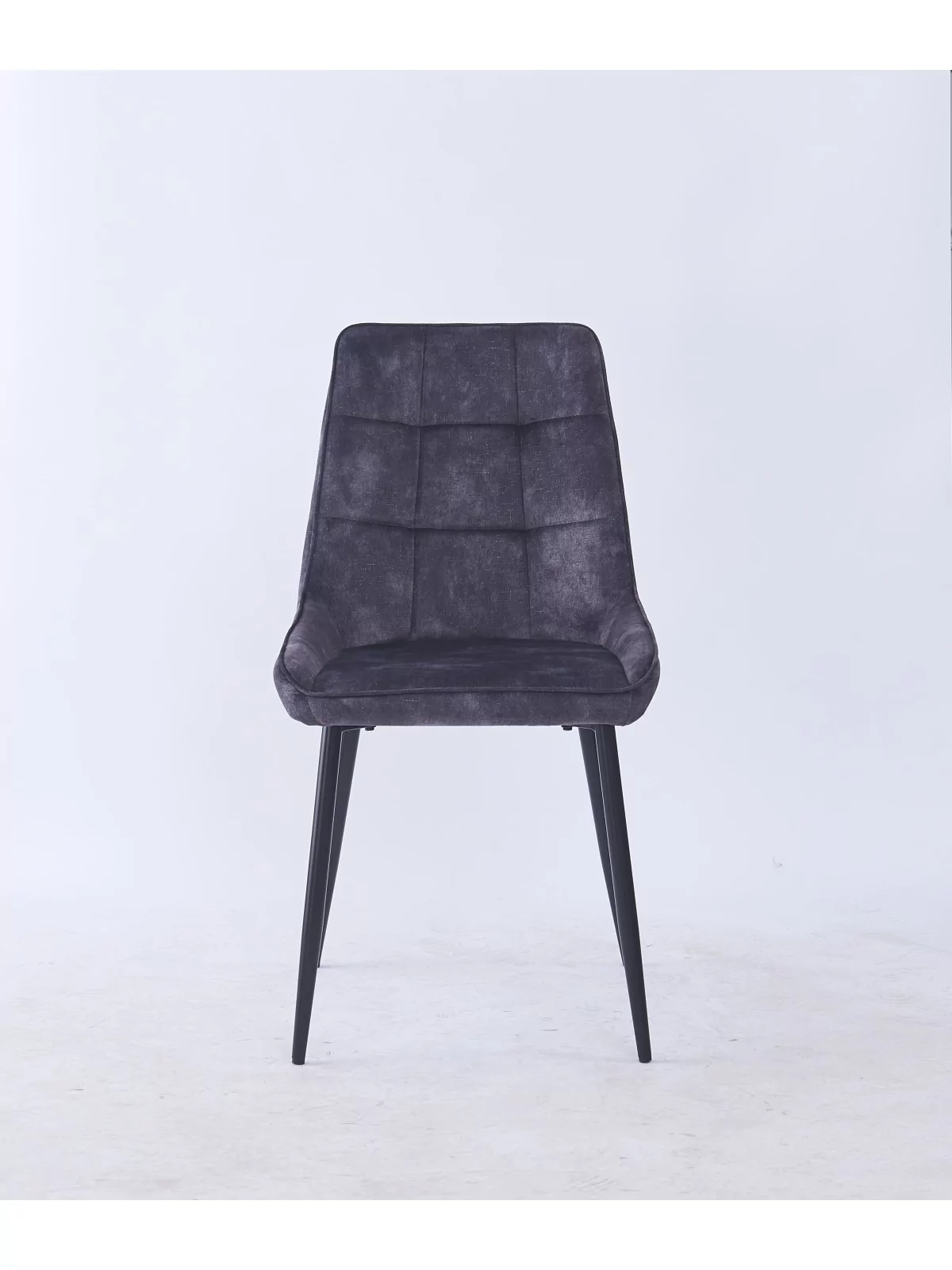 Chaise de Salle à Manger Matelassée | Chaise Moderne en Velours Gri...