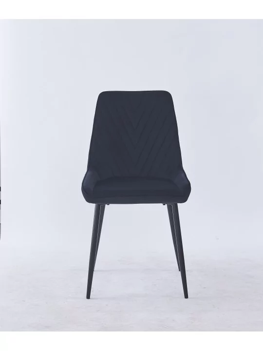 Chaise de Salle à Manger Matelassée | Chaise Moderne en Velours Gri...