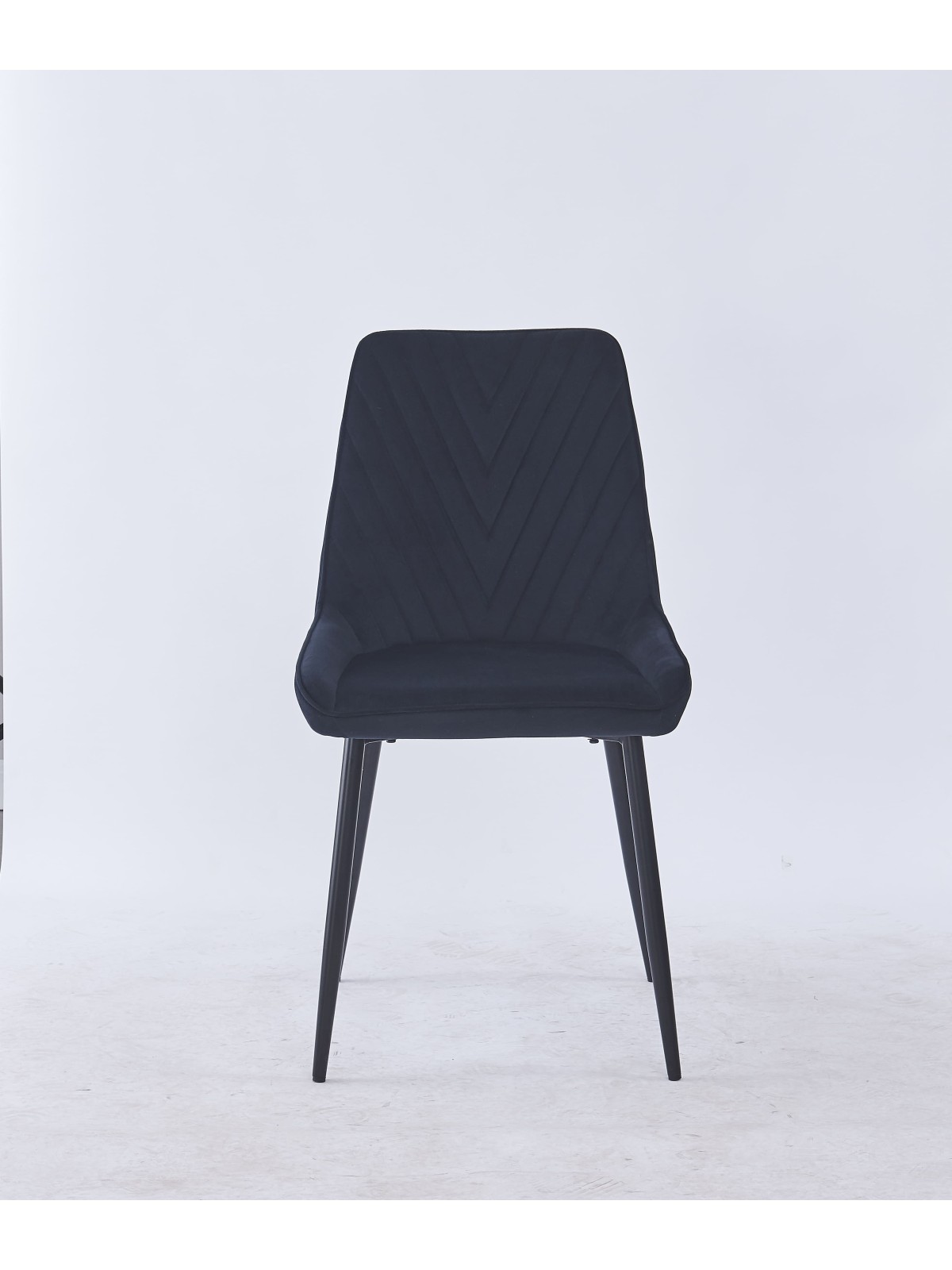 Grid-Tufted Dining Chair | Modern Velvet Chair in Charcoal Grey | B...
