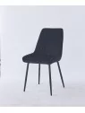 Chaise de Salle à Manger Matelassée | Chaise Moderne en Velours Gri...