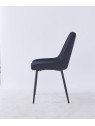 Grid-Tufted Dining Chair | Modern Velvet Chair in Charcoal Grey | B...
