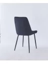 Chaise de Salle à Manger Matelassée | Chaise Moderne en Velours Gri...