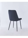 Grid-Tufted Dining Chair | Modern Velvet Chair in Charcoal Grey | B...