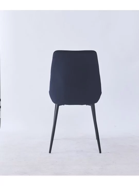 Chaise de Salle à Manger Matelassée | Chaise Moderne en Velours Gri...