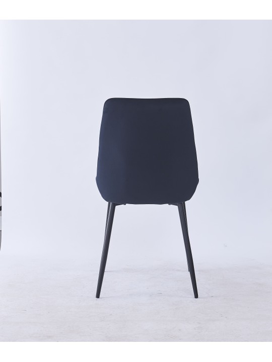 Chaise de Salle à Manger Matelassée | Chaise Moderne en Velours Gri...