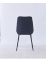 Grid-Tufted Dining Chair | Modern Velvet Chair in Charcoal Grey | B...