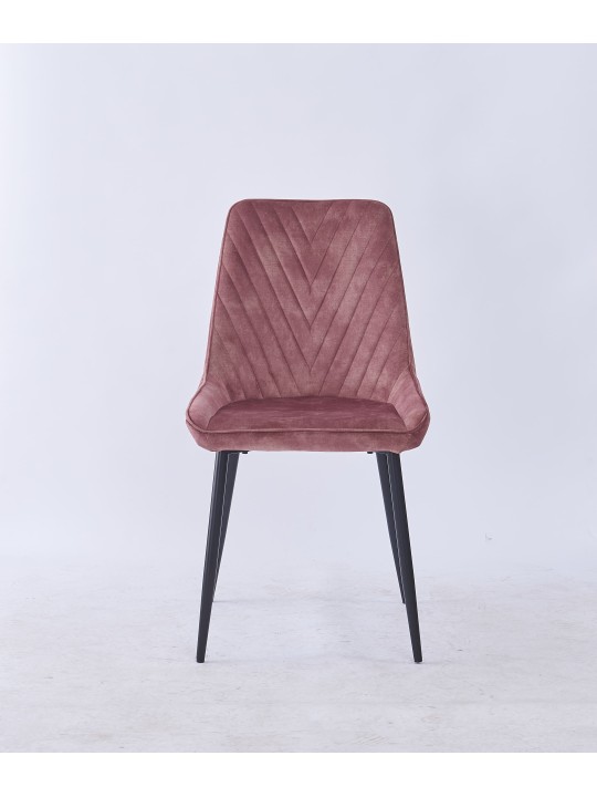 Grid-Tufted Dining Chair | Modern Velvet Chair in Charcoal Grey | B...