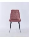 Chaise de Salle à Manger Matelassée | Chaise Moderne en Velours Gri...
