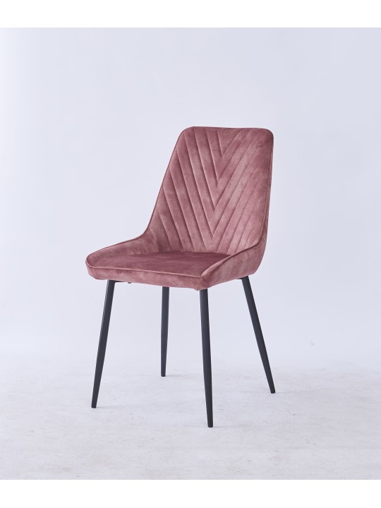 Grid-Tufted Dining Chair | Modern Velvet Chair in Charcoal Grey | B...