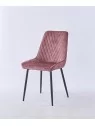 Chaise de Salle à Manger Matelassée | Chaise Moderne en Velours Gri...
