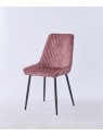 Grid-Tufted Dining Chair | Modern Velvet Chair in Charcoal Grey | B...