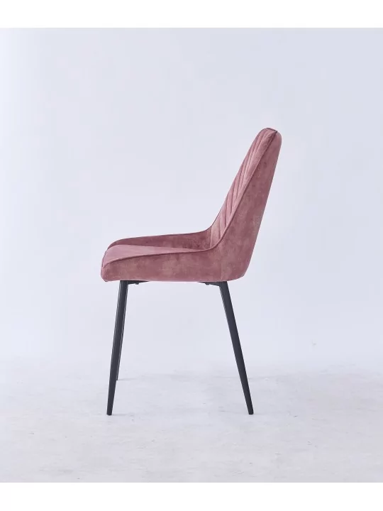Chaise de Salle à Manger Matelassée | Chaise Moderne en Velours Gri...