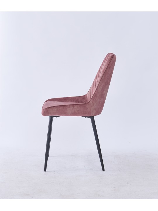 Chaise de Salle à Manger Matelassée | Chaise Moderne en Velours Gri...