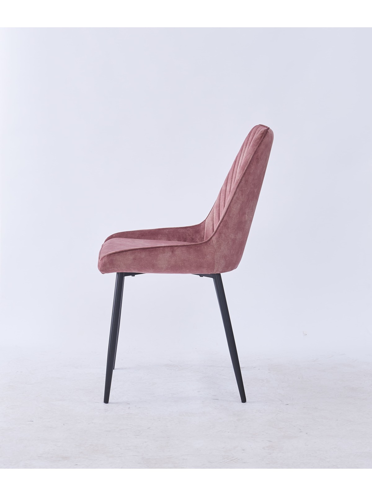 Grid-Tufted Dining Chair | Modern Velvet Chair in Charcoal Grey | B...