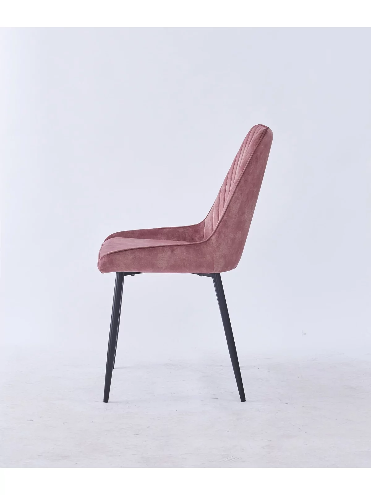 Grid-Tufted Dining Chair | Modern Velvet Chair in Charcoal Grey | B...