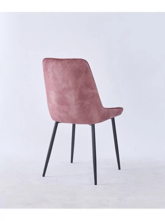 Grid-Tufted Dining Chair | Modern Velvet Chair in Charcoal Grey | B...