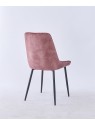 Grid-Tufted Dining Chair | Modern Velvet Chair in Charcoal Grey | B...