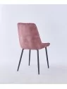 Grid-Tufted Dining Chair | Modern Velvet Chair in Charcoal Grey | B...
