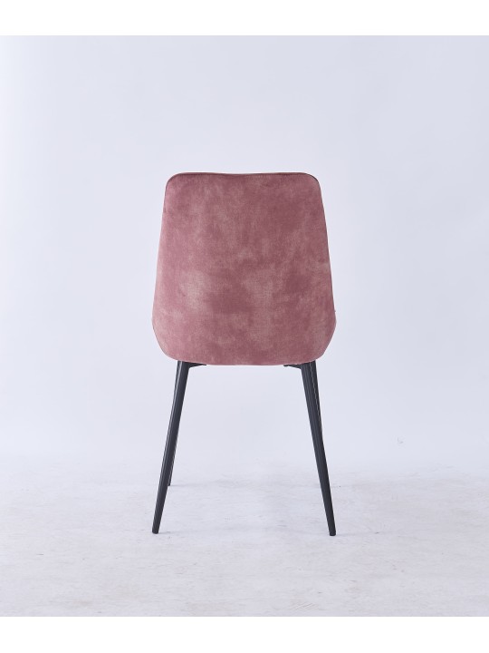 Grid-Tufted Dining Chair | Modern Velvet Chair in Charcoal Grey | B...