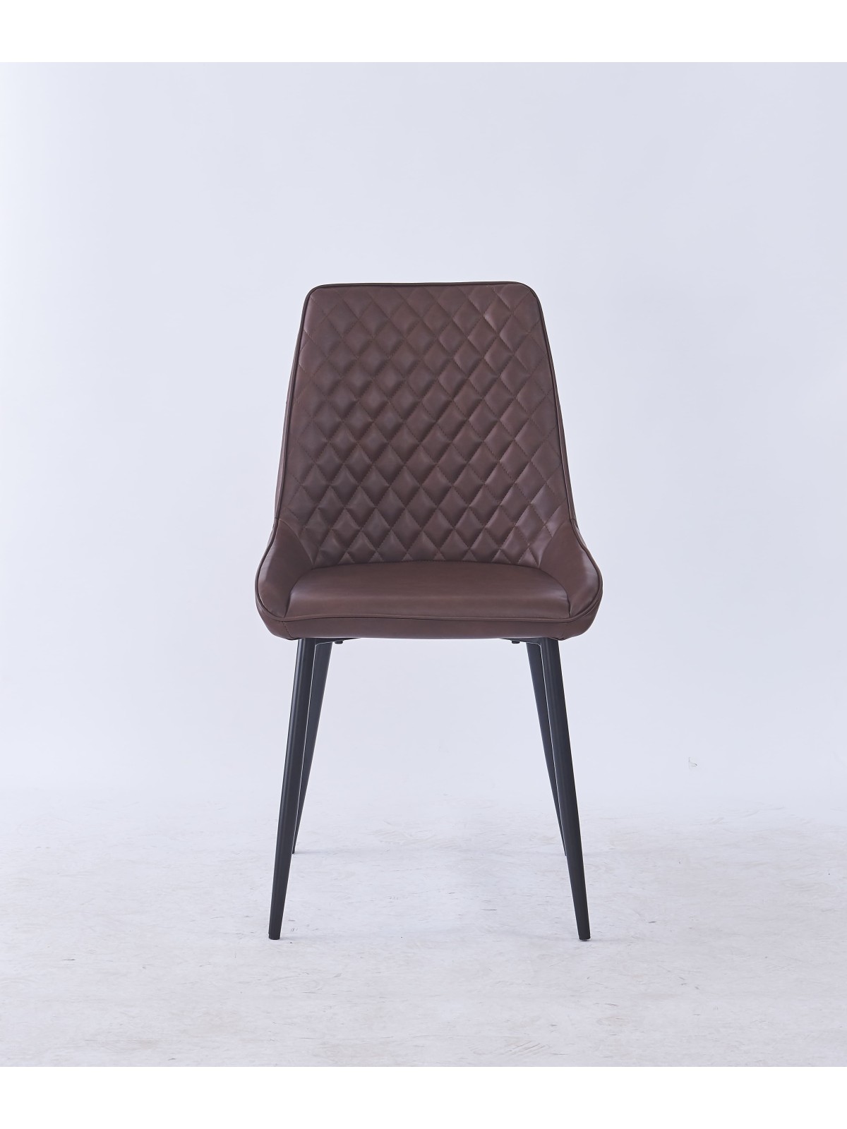 Grid-Tufted Dining Chair | Modern Velvet Chair in Charcoal Grey | B...