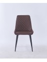 Grid-Tufted Dining Chair | Modern Velvet Chair in Charcoal Grey | B...