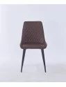 Grid-Tufted Dining Chair | Modern Velvet Chair in Charcoal Grey | B...