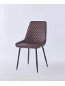 Chaise de Salle à Manger Matelassée | Chaise Moderne en Velours Gri...