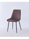 Grid-Tufted Dining Chair | Modern Velvet Chair in Charcoal Grey | B...
