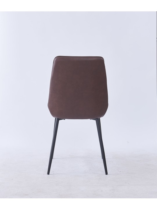 Grid-Tufted Dining Chair | Modern Velvet Chair in Charcoal Grey | B...