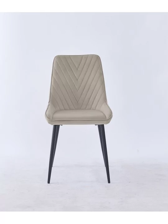 Chaise de Salle à Manger Matelassée | Chaise Moderne en Velours Gri...