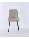 Chaise de Salle à Manger Matelassée | Chaise Moderne en Velours Gri...