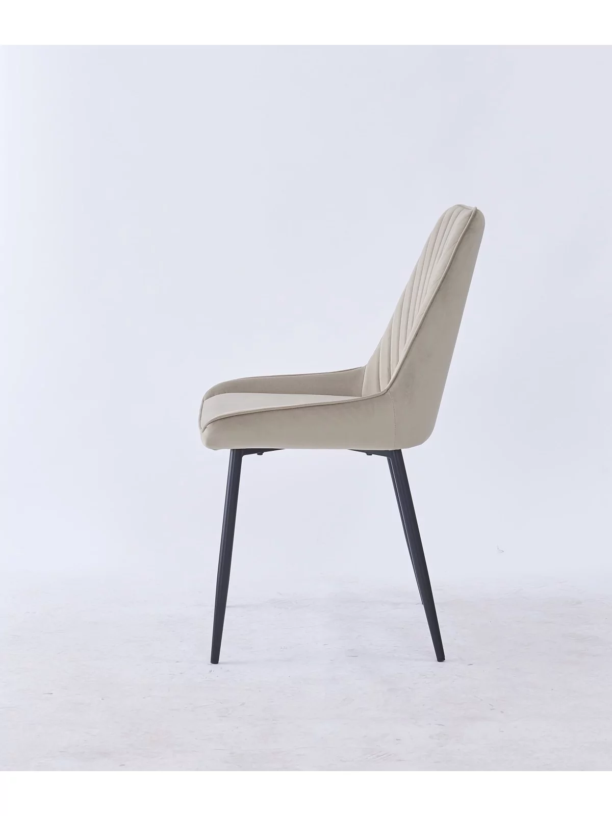 Chaise de Salle à Manger Matelassée | Chaise Moderne en Velours Gri...