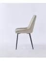 Chaise de Salle à Manger Matelassée | Chaise Moderne en Velours Gri...