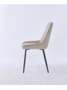 Chaise de Salle à Manger Matelassée | Chaise Moderne en Velours Gri...