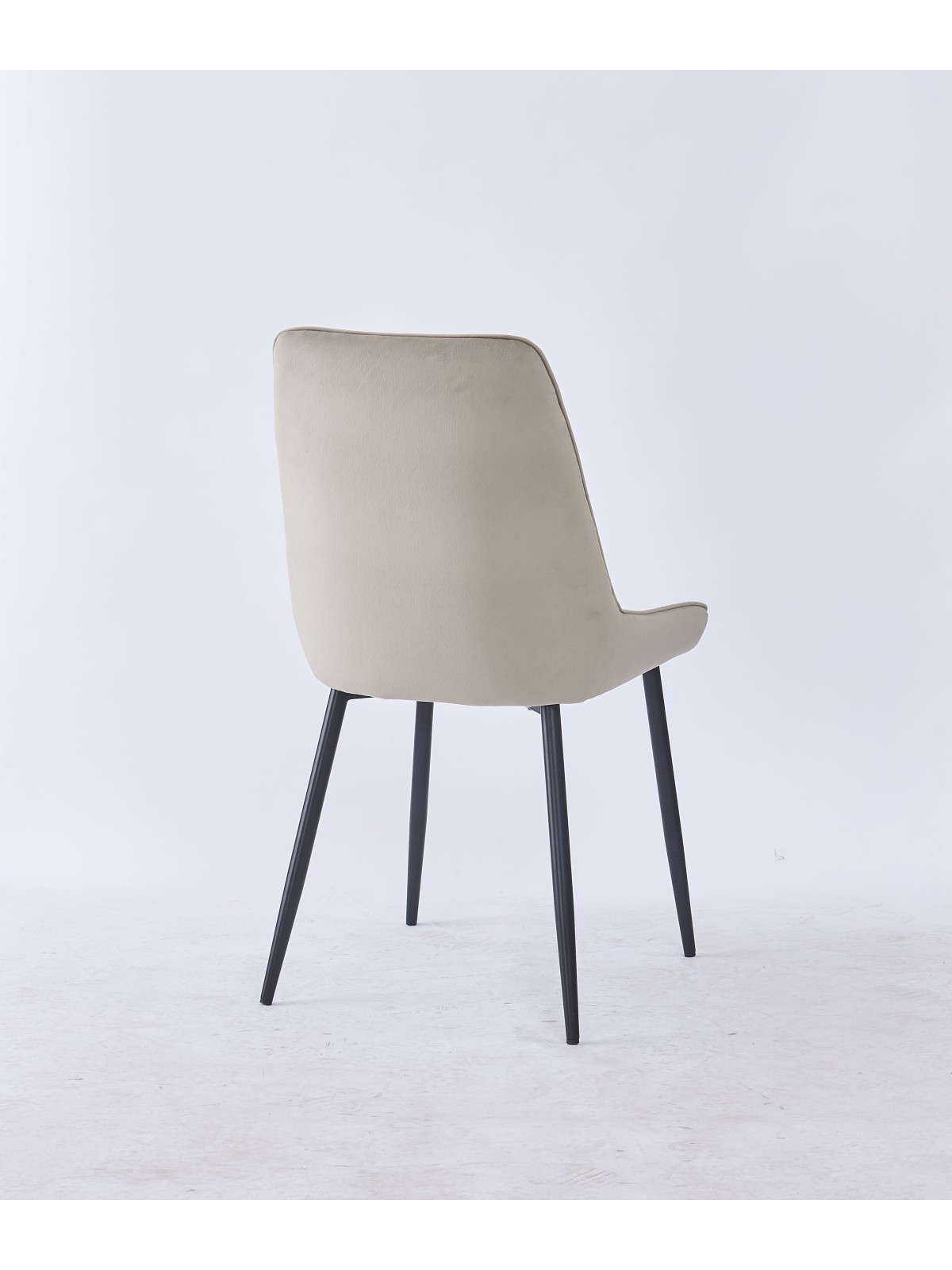 Grid-Tufted Dining Chair | Modern Velvet Chair in Charcoal Grey | B...