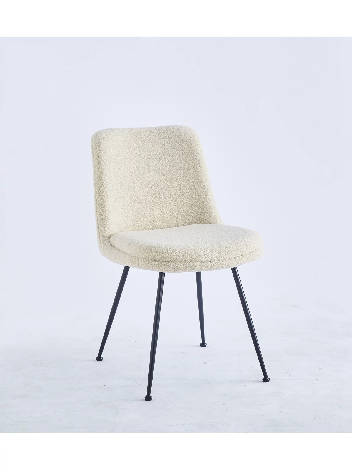 Chaise de Salle à Manger Moderne | Chaise Bouclée Minimaliste en Cr...