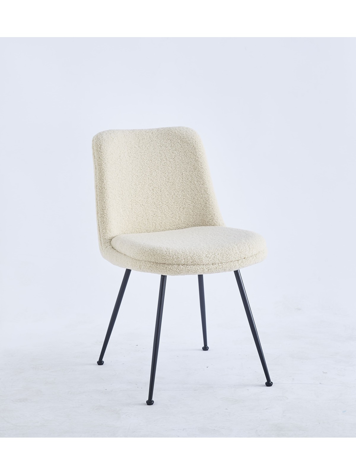 Chaise de Salle à Manger Moderne | Chaise Bouclée Minimaliste en Cr...