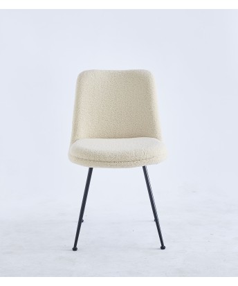 Chaise de Salle à Manger Moderne | Chaise Bouclée Minimaliste en Cr...