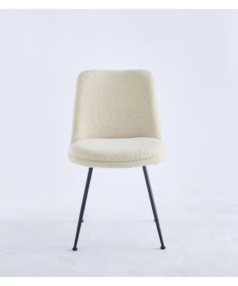 Chaise de Salle à Manger Moderne | Chaise Bouclée Minimaliste en Cr...